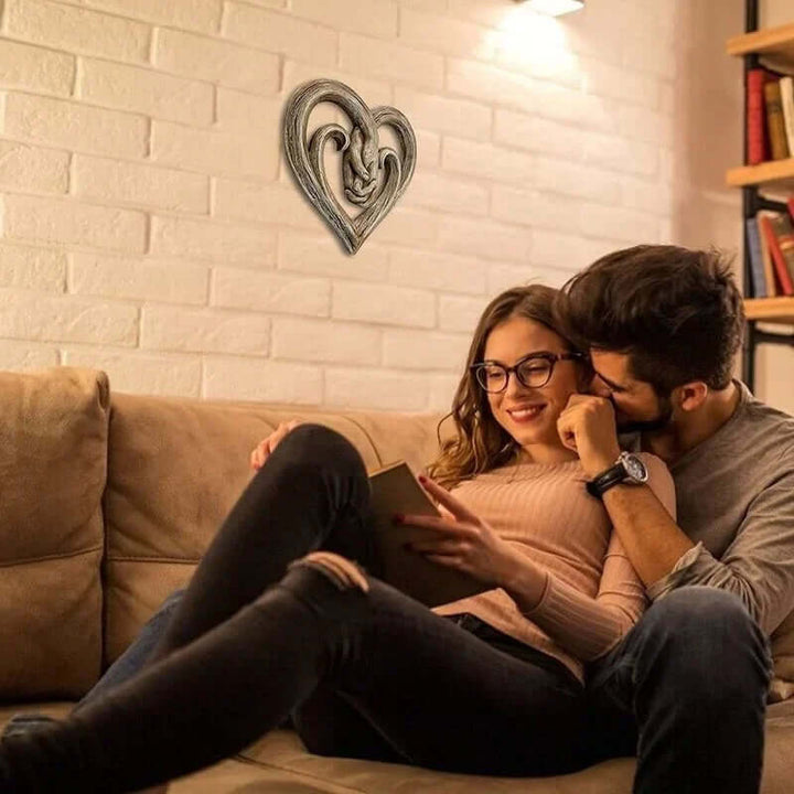 Holz Herz Wanddeko - Handgefertigt