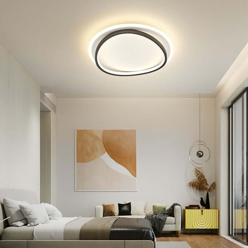 Moderne LED-Deckenleuchte Schwarz-Gold