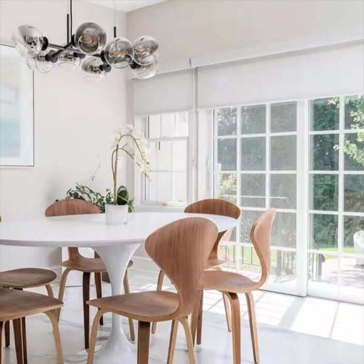 Lustre moderne en boule de verre, 110 cm