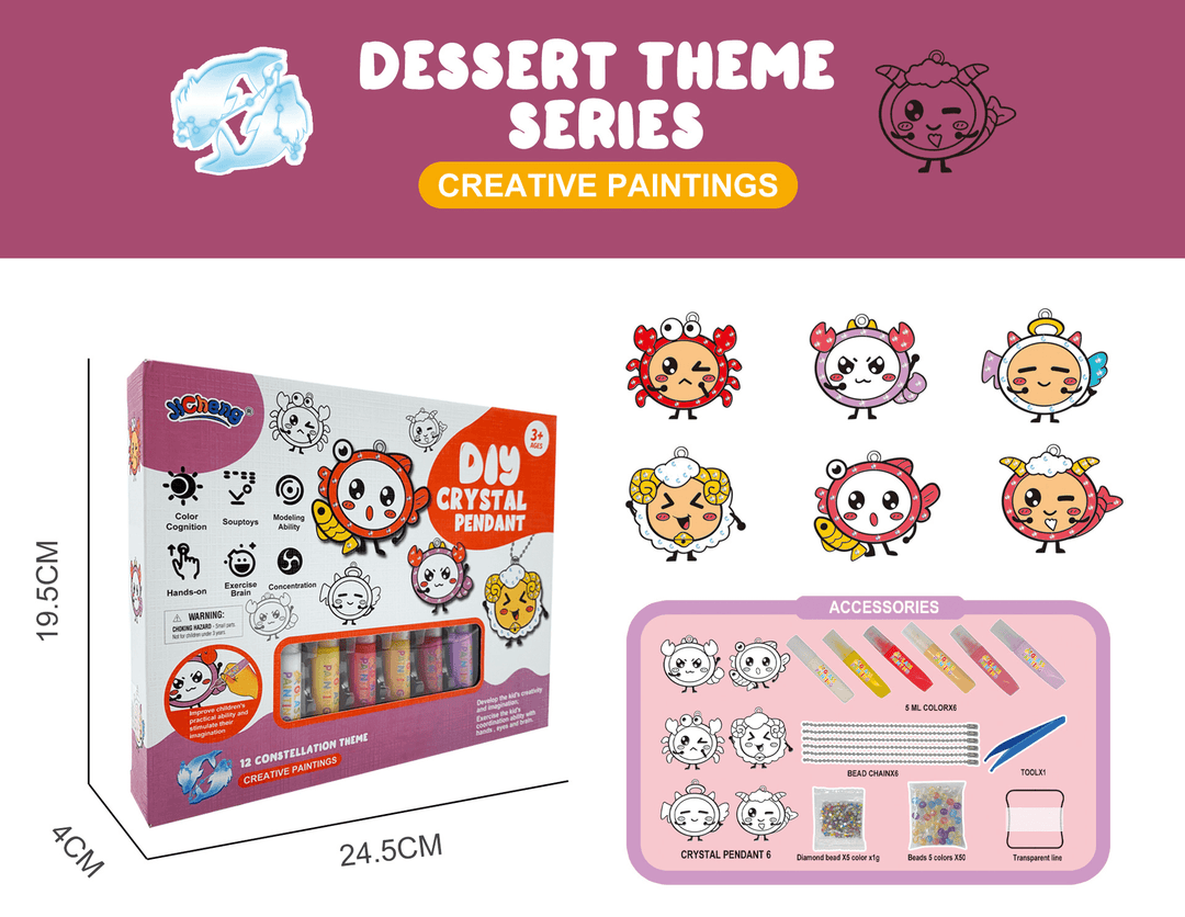 DIY Schlüsselanhänger Set - Glitzerndes Malvergnügen