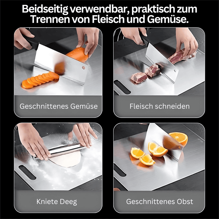 Edelstahl Schneidebrett - Hygienisch & Robust