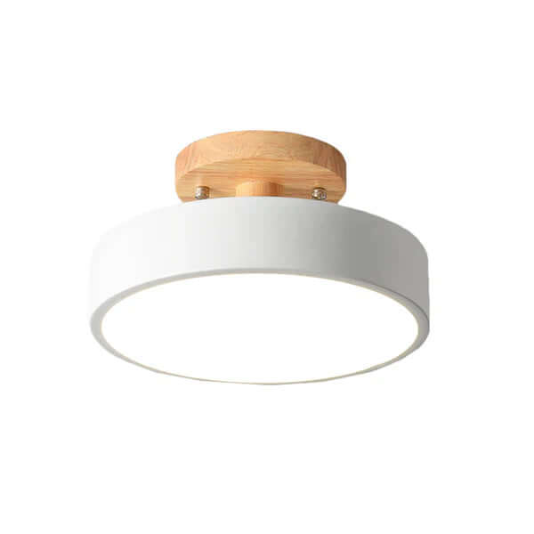 Plafonnier LED scandinave en bois moderne