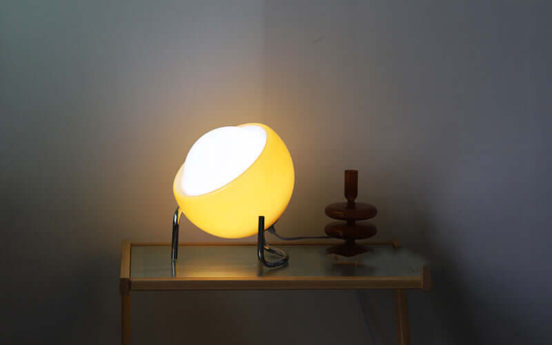 Lampe de table rétro en verre - éclairage d'ambiance