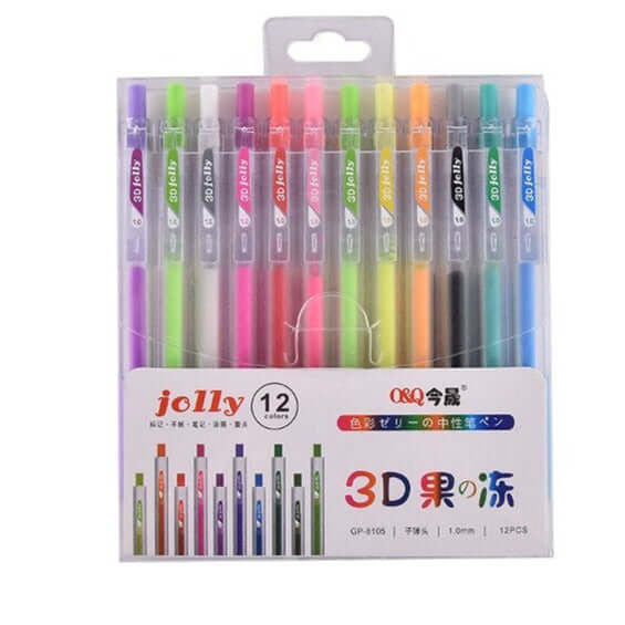 Lot de 12 stylos gel 3D pour l'art créatif