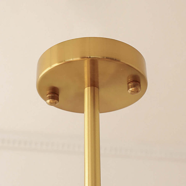 Suspension Bauhaus en verre jaune crème