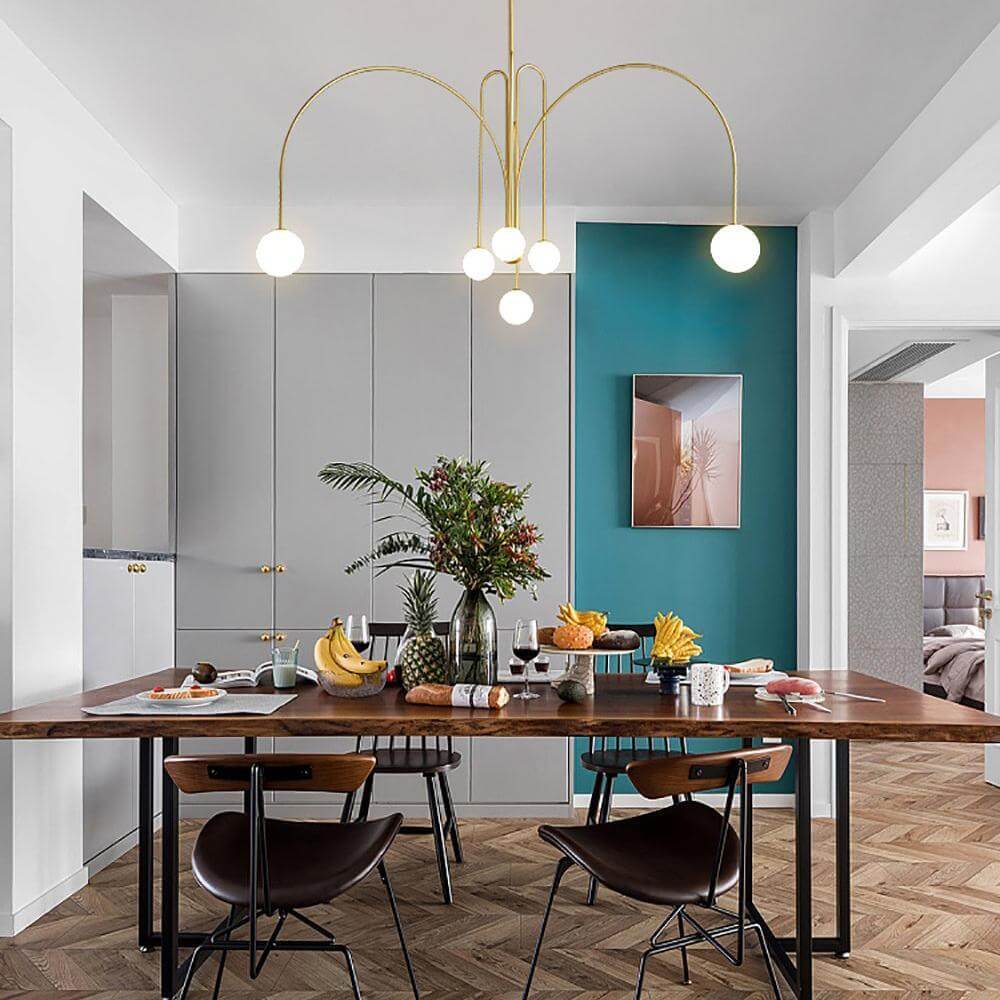 Suspension élégante en verre et métal