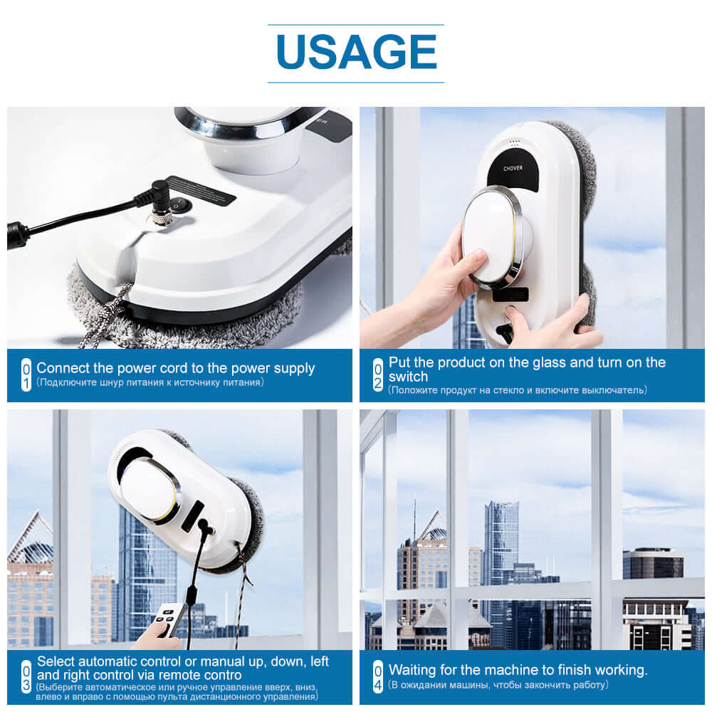 Intelligenter Fensterreiniger Roboter mit Fernbedienung