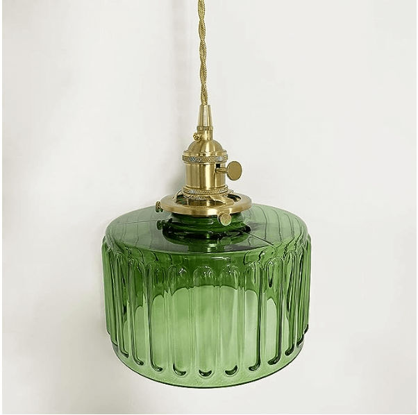 Lampe suspendue élégante en verre cristal vintage