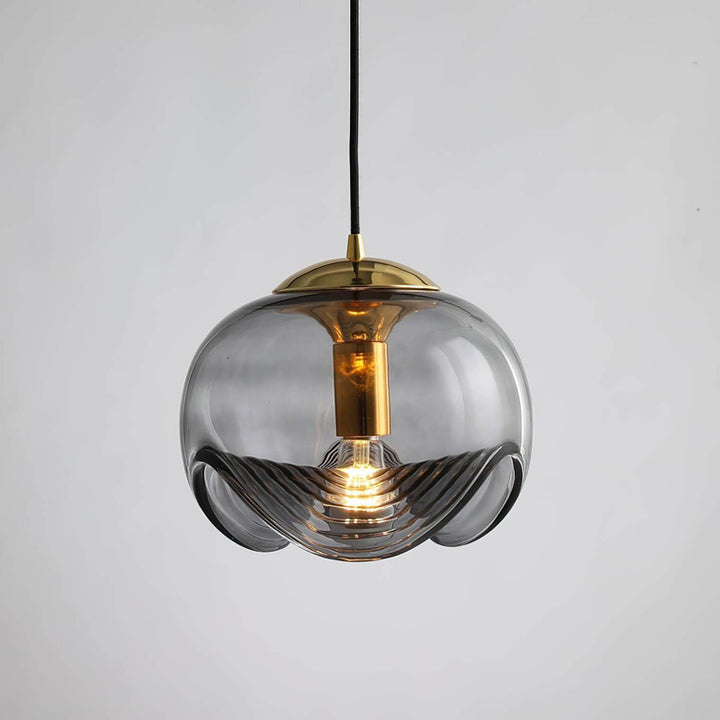 Suspension moderne en forme de vague - luminaire en verre