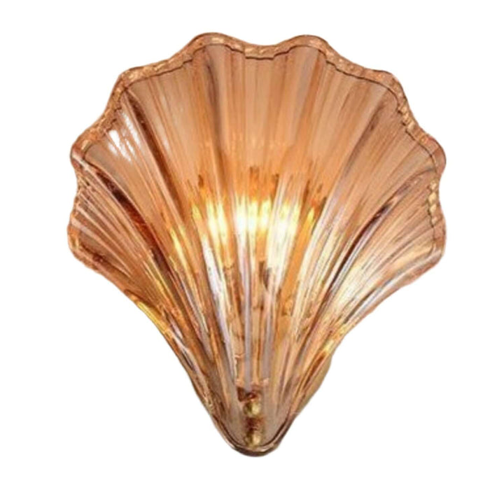 Applique murale coquillage en laiton et verre
