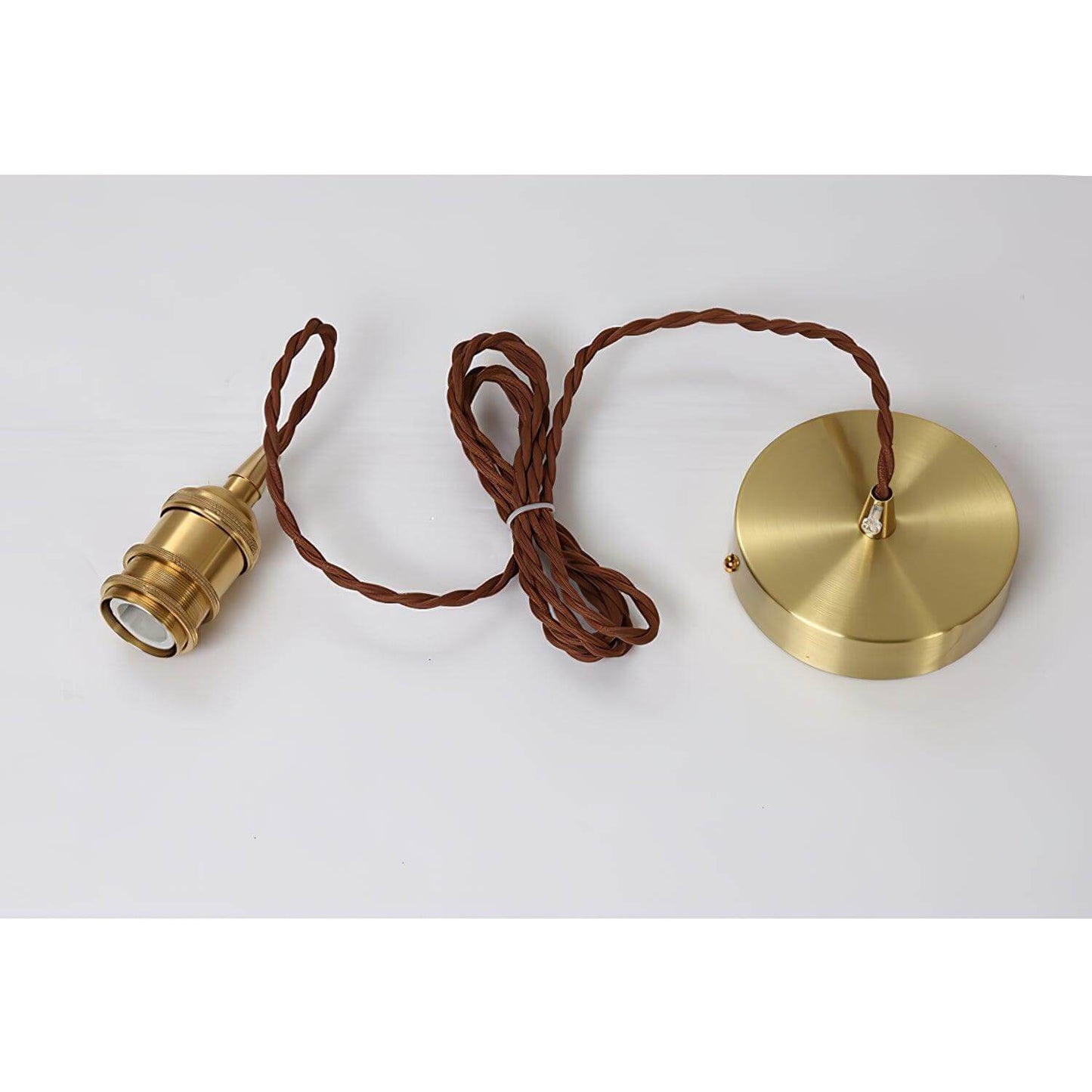 Suspension vintage en verre marron clair