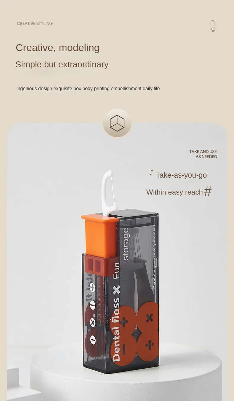 Tragbarer Zahnseidestick-Dispenser mit 10 Sticks