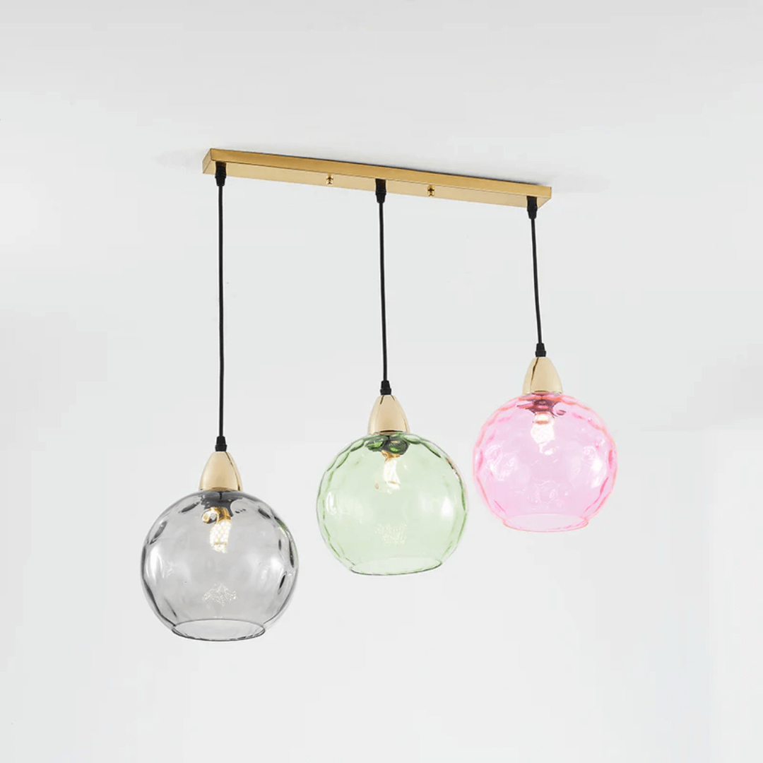 Moderne 3er Cluster Pendelleuchte Glas