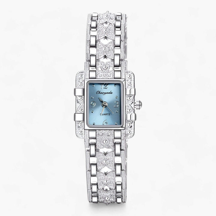 Montre femme rectangulaire avec cristaux - Accessoire élégant