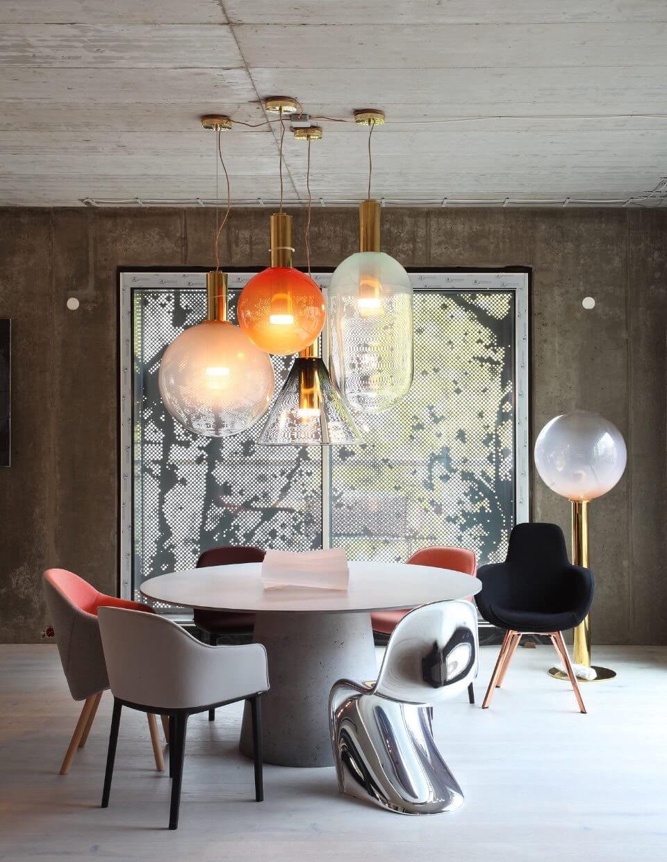 Elegante Pendelleuchte Glas & Metall