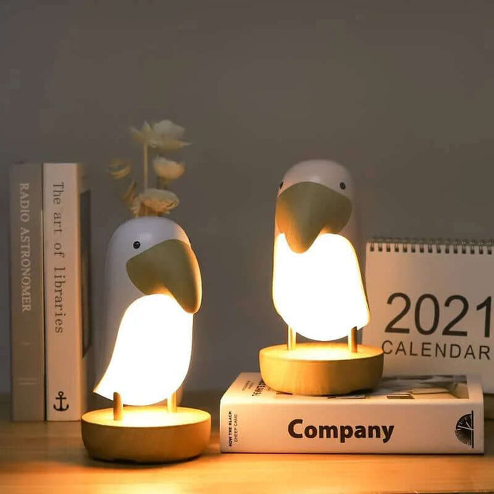 Veilleuse LED rechargeable en forme d'oiseau