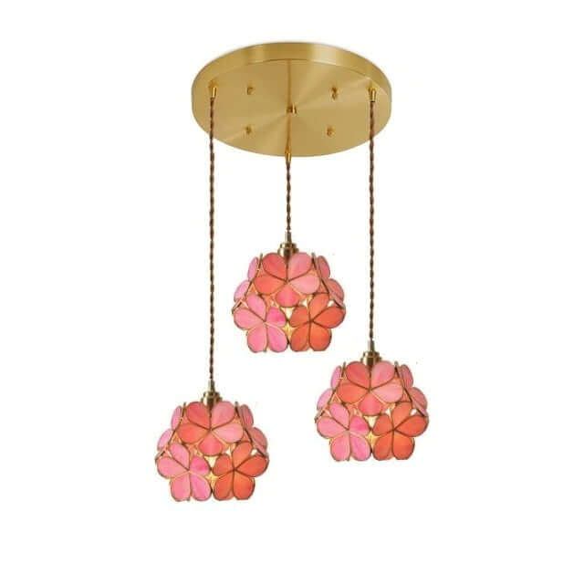 Suspension fleur en verre moderne nordique