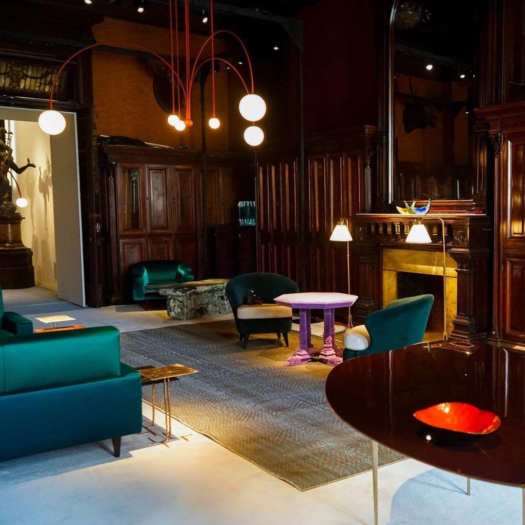 Suspension élégante en verre et métal