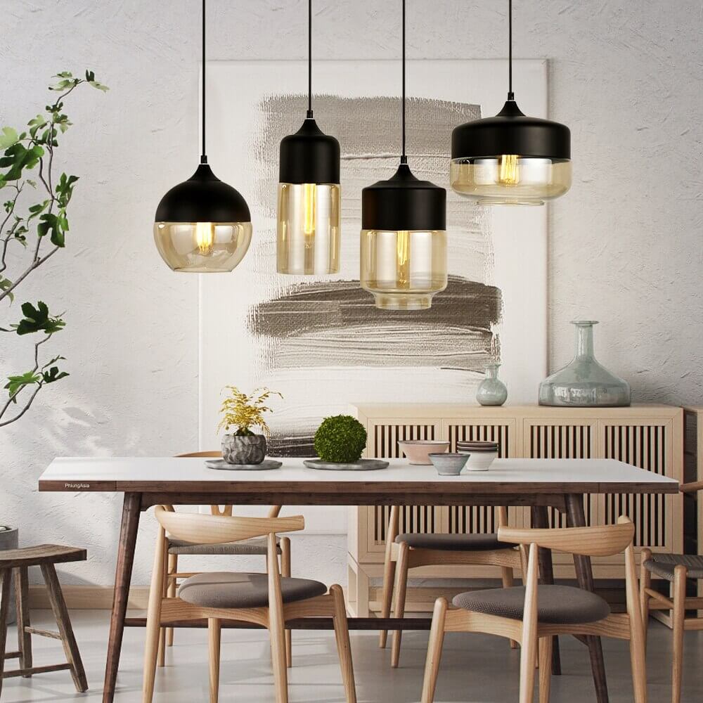 LED Pendelleuchte Modern Glas Metall Kombiniert