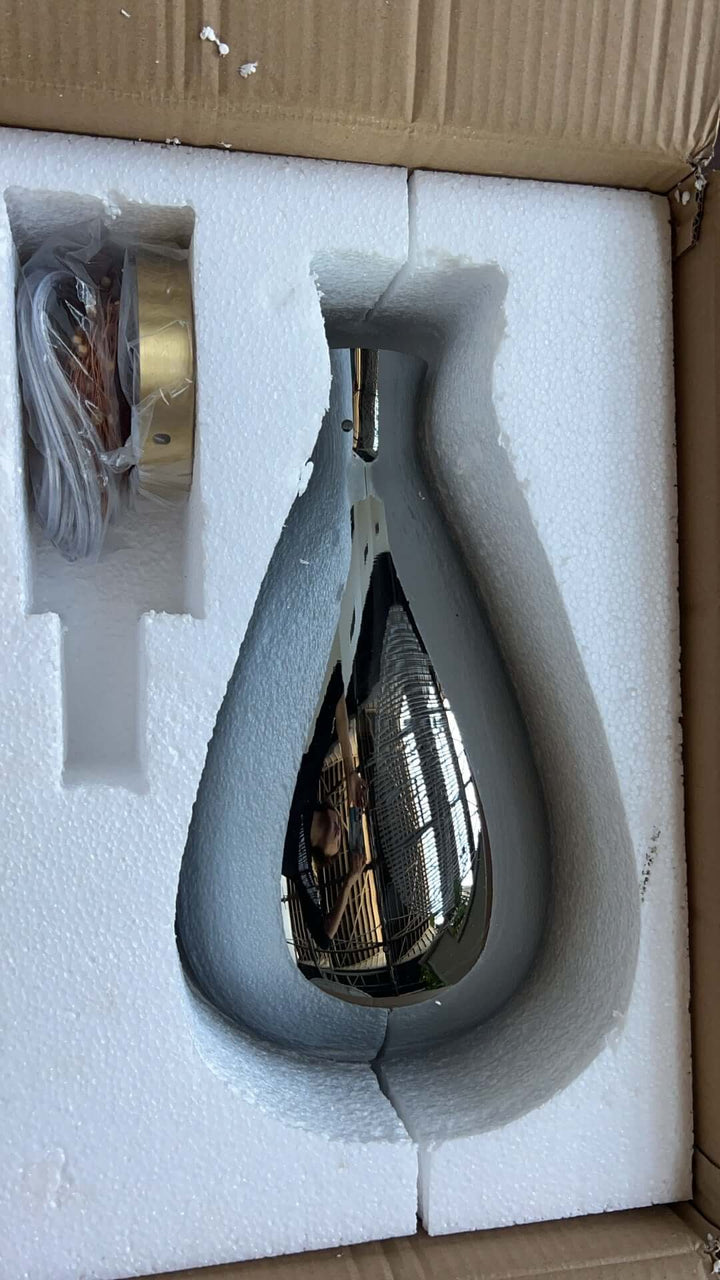 Suspension moderne en verre ciel étoilé gris