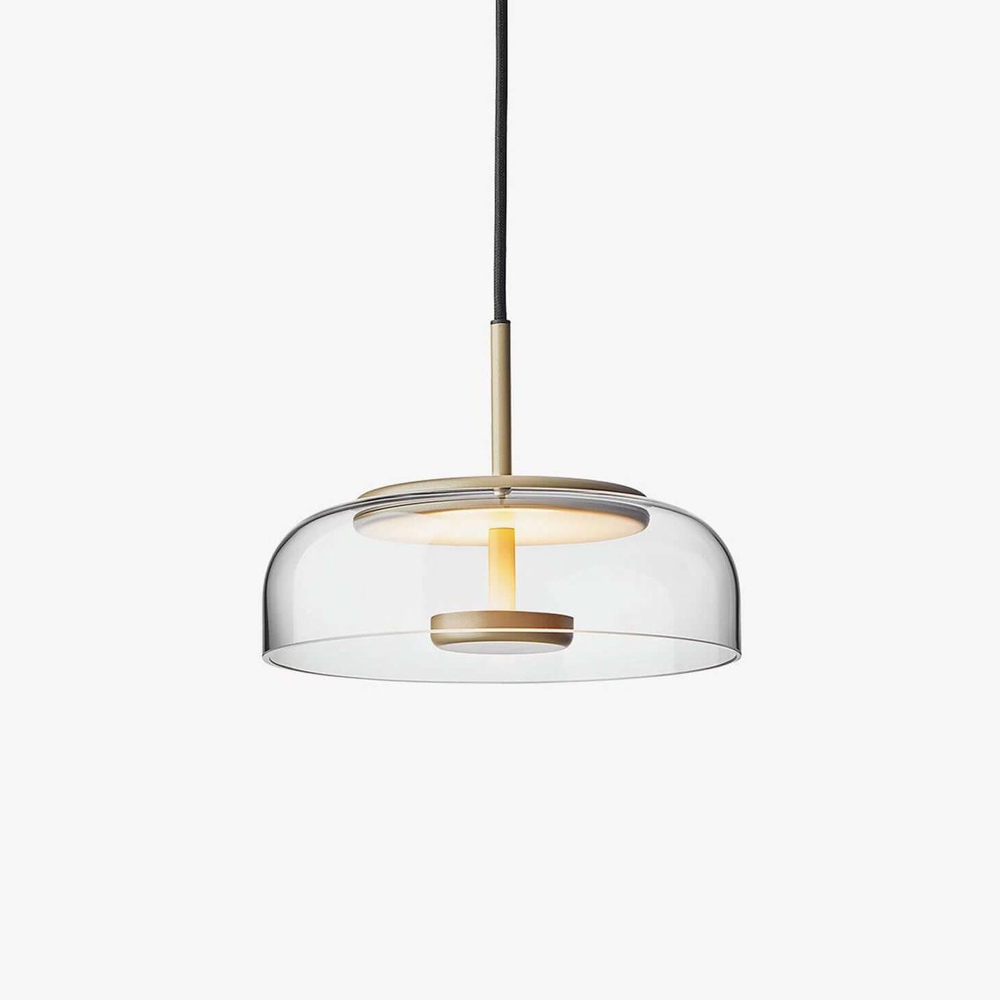 Moderne Pendelleuchte - Messing & Glas