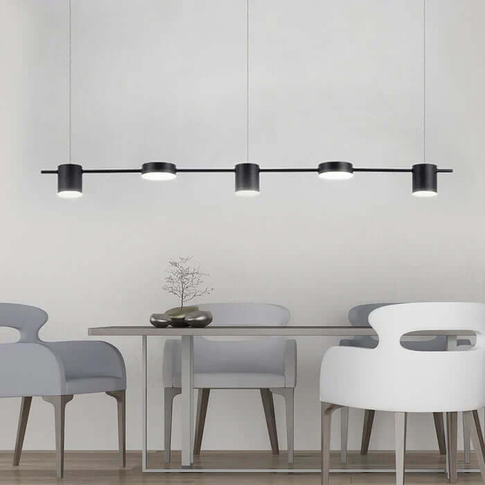 Suspension LED moderne en aluminium au design tambour