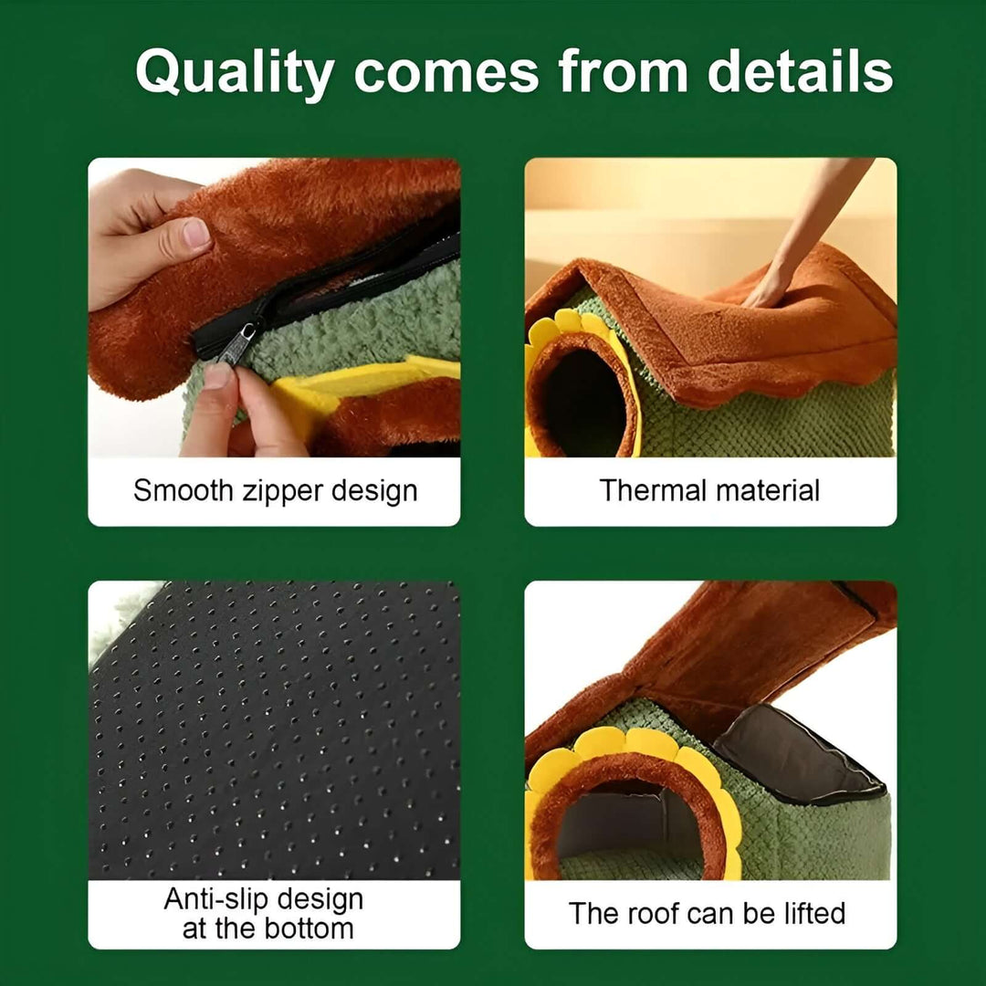 Tente confortable pour chat - grotte de couchage intérieure