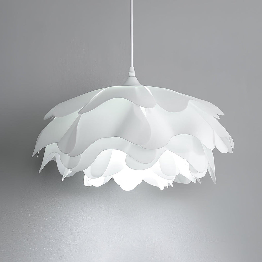 Suspension LED en forme de fleur blanche