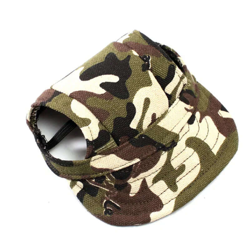 Casquette pour chien avec trous pour les oreilles et mentonnière