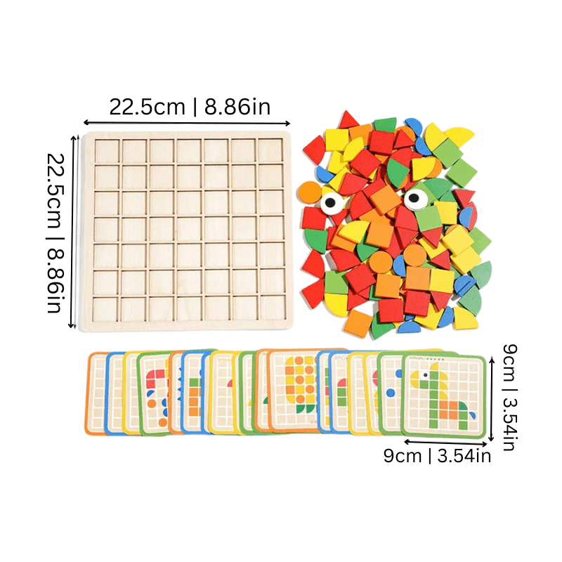Puzzles en bois pour les tout-petits - apprentissage des formes, des couleurs et des nombres
