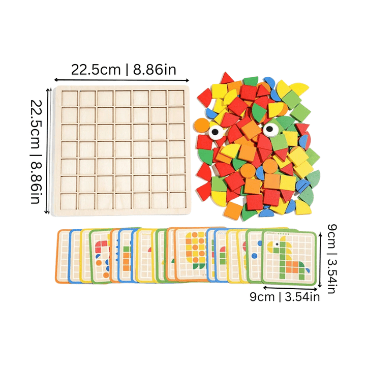 Puzzles en bois pour les tout-petits - apprentissage des formes, des couleurs et des nombres