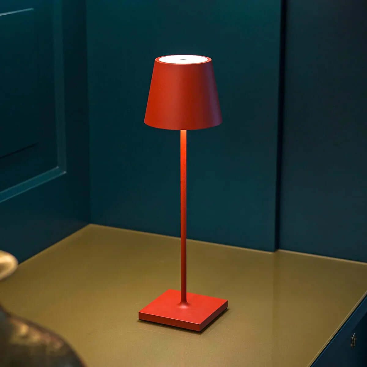 Dimmbare LED Tischleuchte, 38cm, Akku & Touch