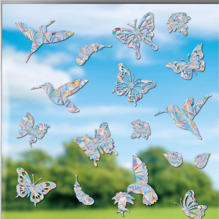 Décoration de fenêtre arc-en-ciel - autocollante, colorée, décorative