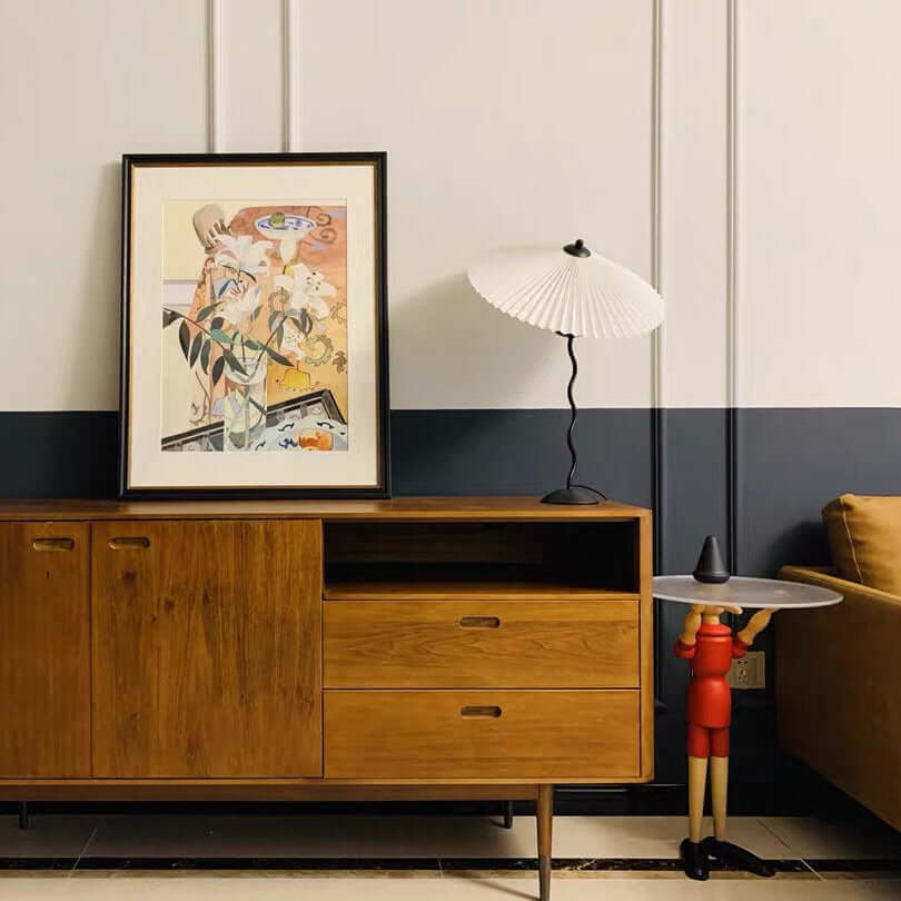 Designer Tischlampe Metall Modern Wellenförmig