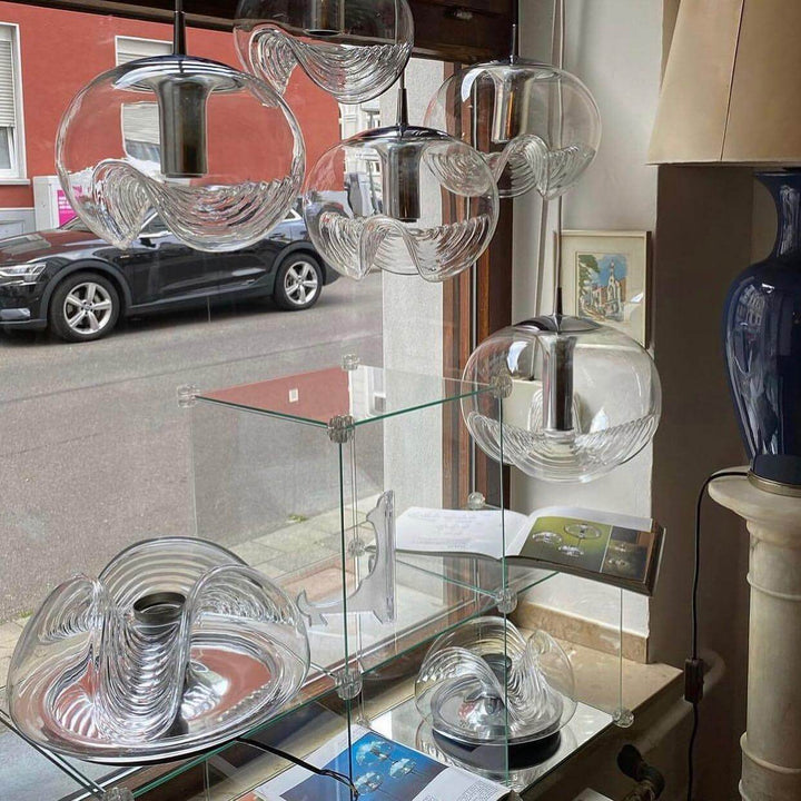 Suspension moderne en forme de vague - luminaire en verre