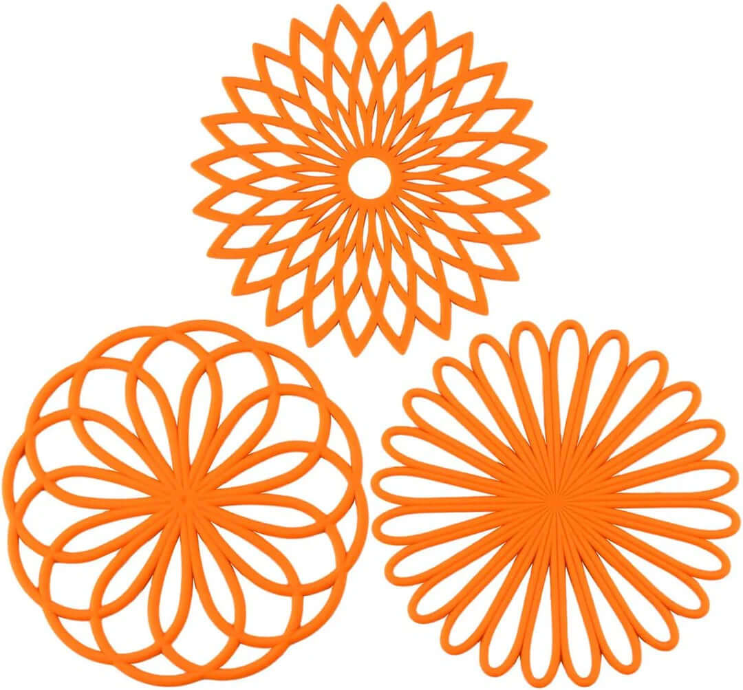 3er Set Silikon-Untersetzer - Hitzebeständig & Stilvoll