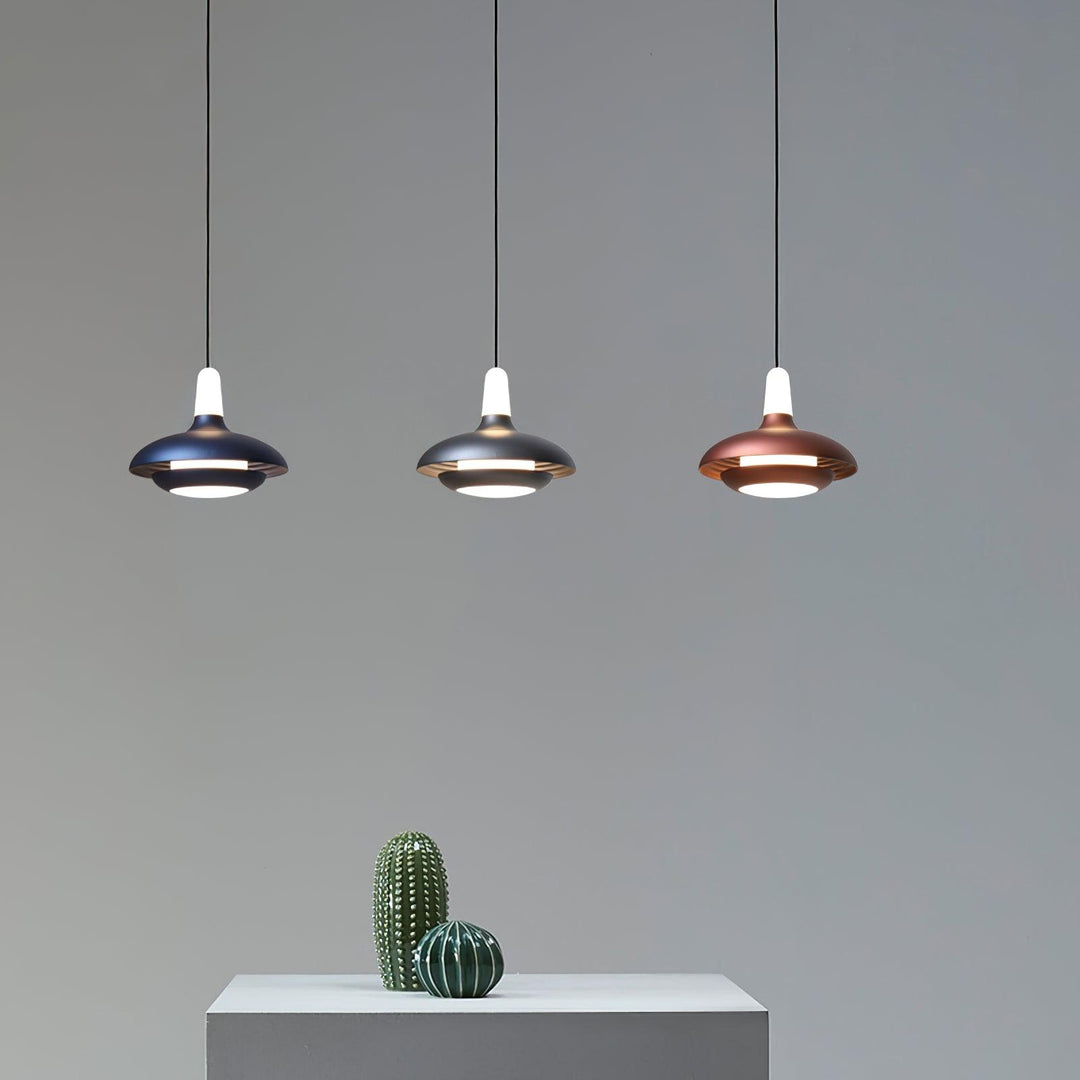 Suspension LED moderne, aluminium, 18 cm