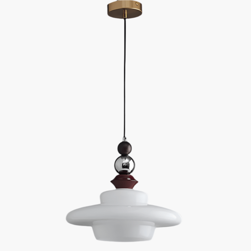 Elegante Beige Glas Hängeleuchte