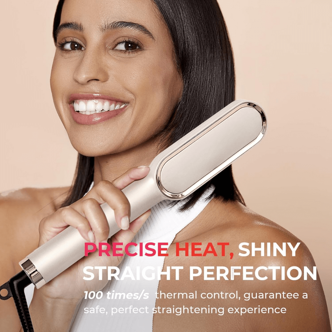 Glättende Haarbürste - 5 Heizstufen, schnelles Aufheizen