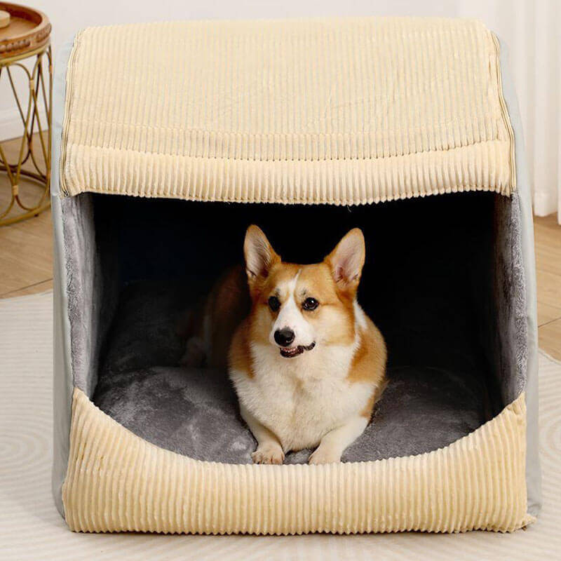 Kuscheliges Hundehöhlen-Zeltbett - Weich & Warm