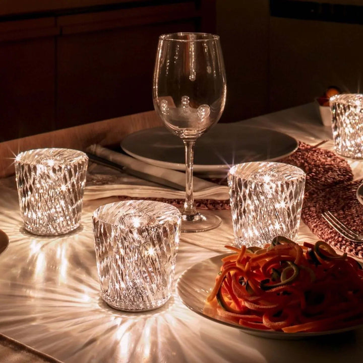 Lampe de table LED en cristal diamant