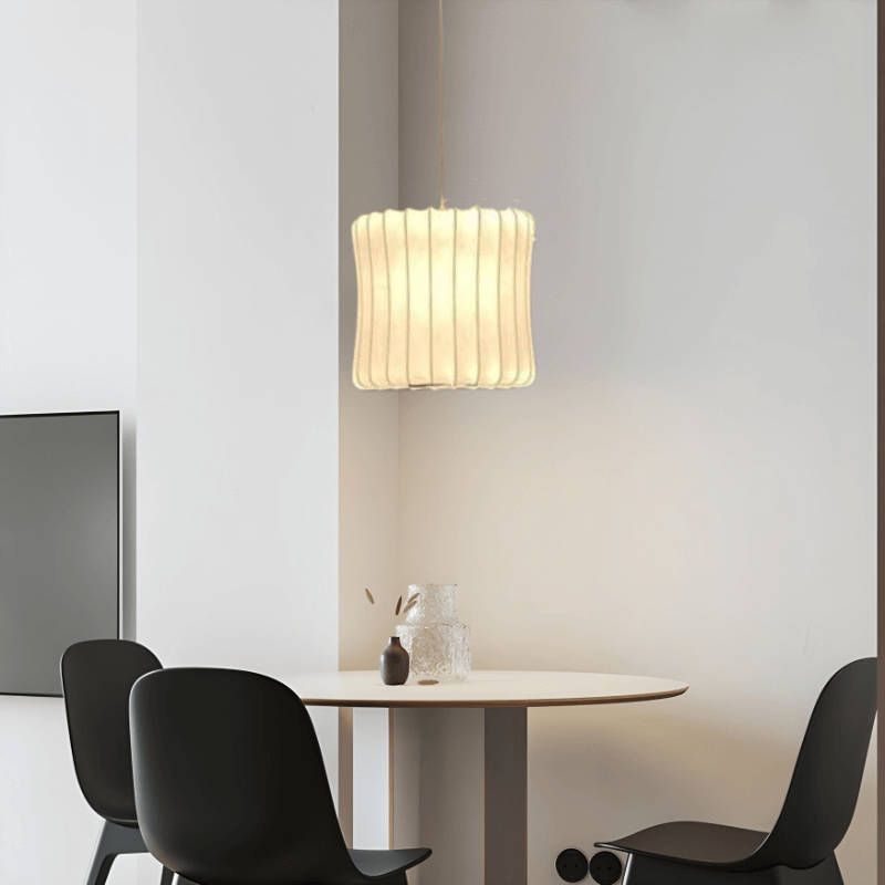 Lampe à suspension moderne design en demi-bois
