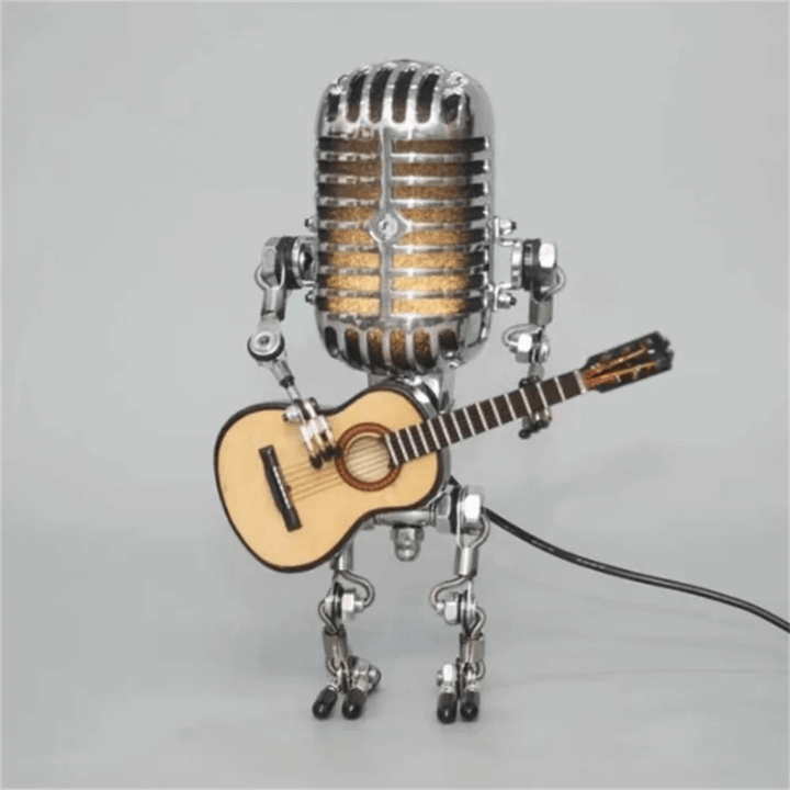 Lampe de table robot à intensité variable avec guitare