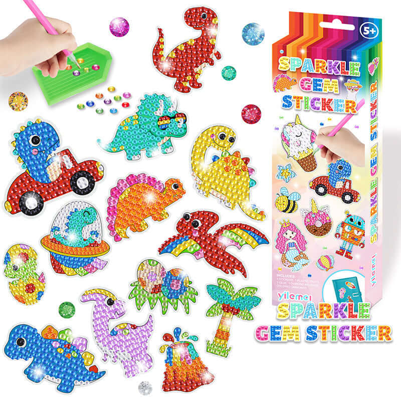 Kinder-Diamant-Sticker Set - Glitzernde Bastel-Steine