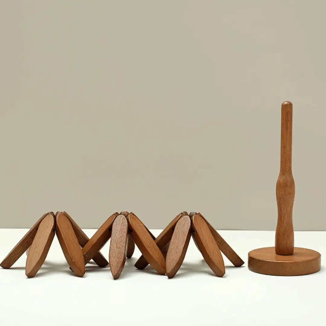 Ensemble de sous-verres en bois - Motif arbre - Résistant à la chaleur