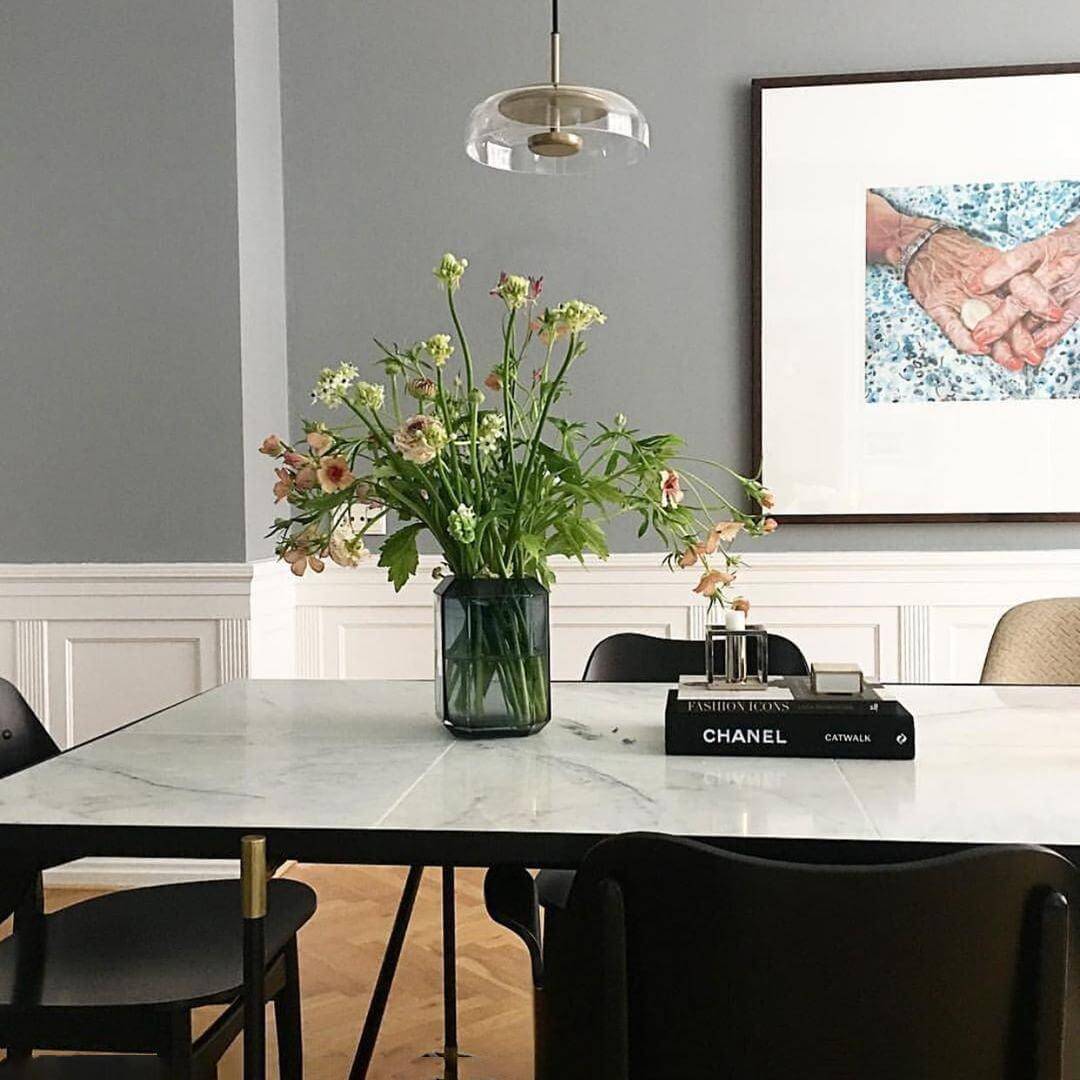 Suspension moderne - laiton et verre