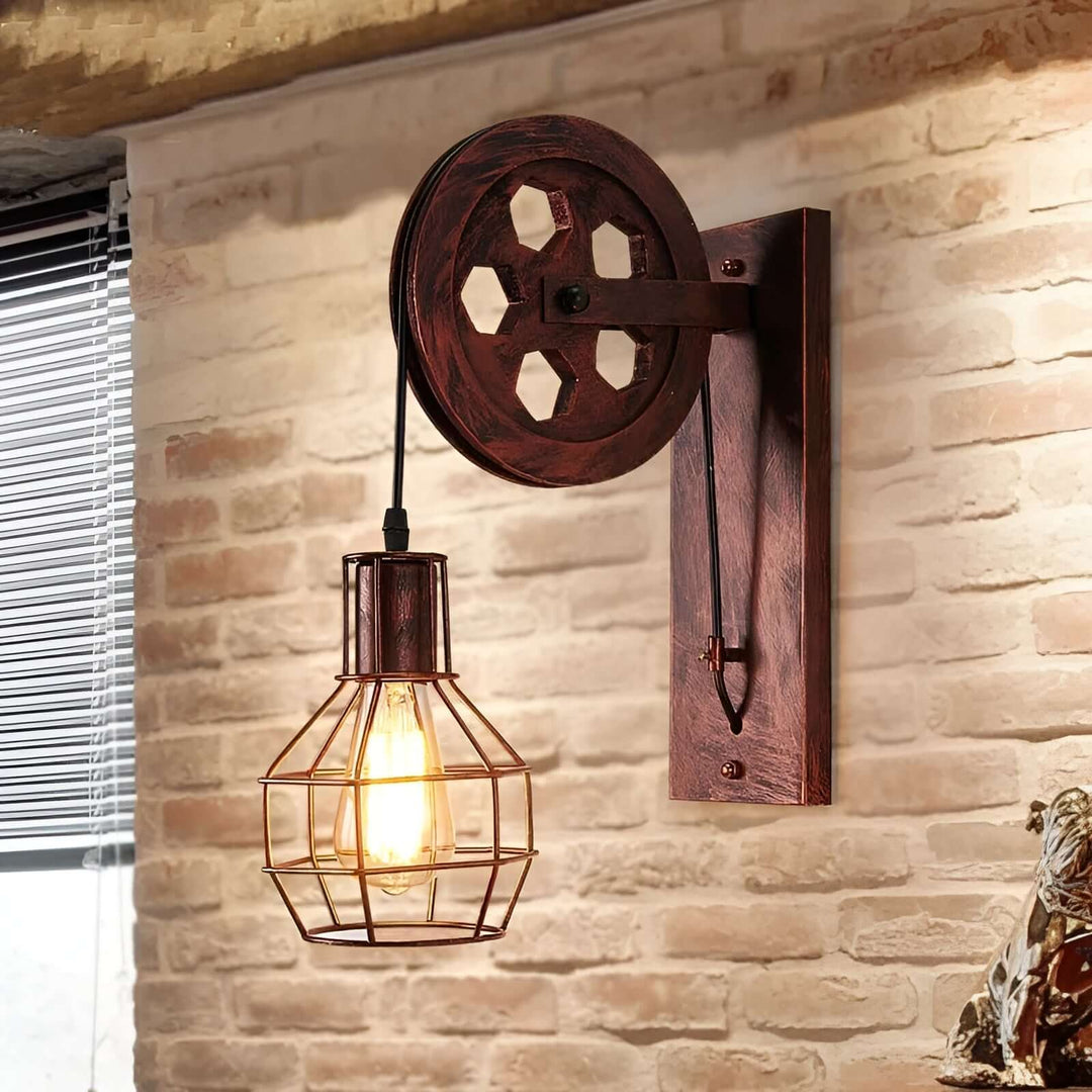 Vintage Industrie LED Wandleuchte