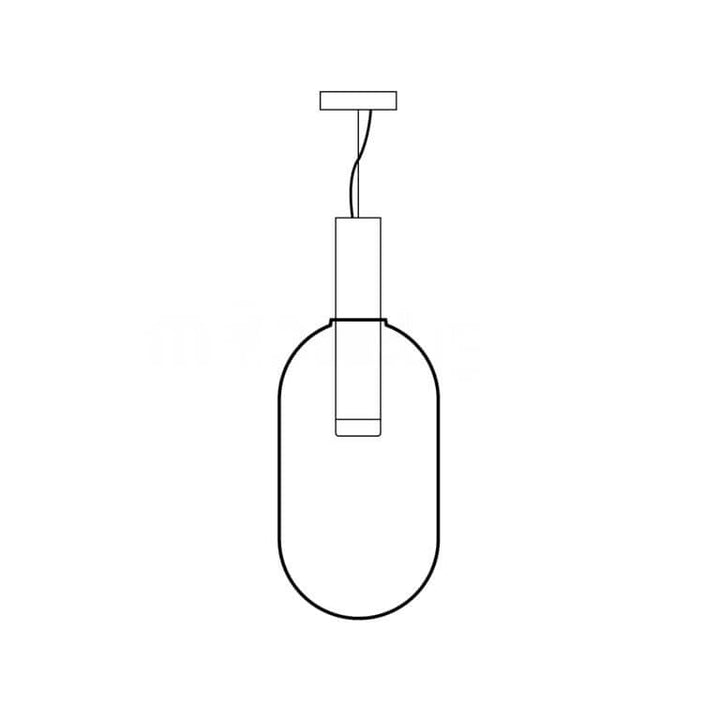 Suspension élégante en verre et métal