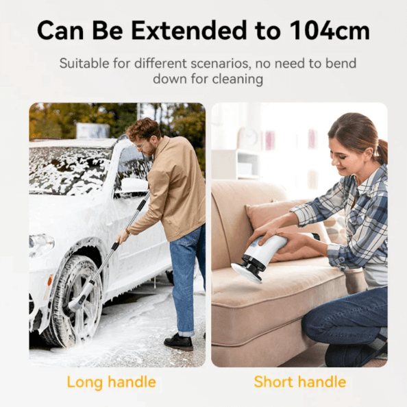 Kabellose Reinigungsbürste mit 7 Aufsätzen