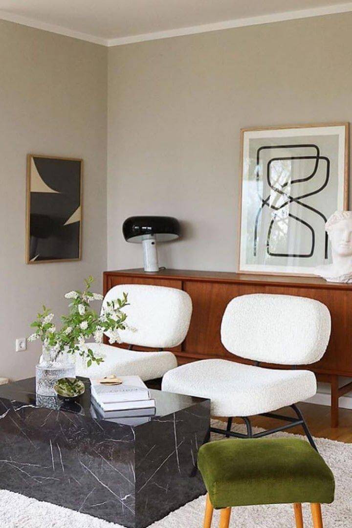 Lampe de table design en marbre